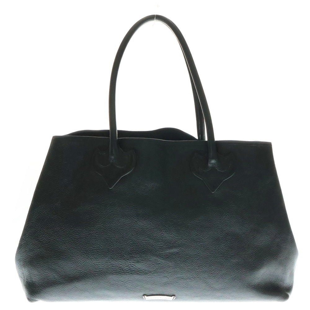 CHROME HEARTS(クロムハーツ) TOTE W SNP 3CEME 3セメタリークロスパッチ レザートートバッグ ブラック ※国内インボイス付属