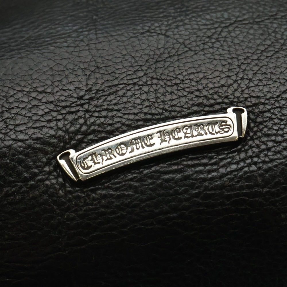 CHROME HEARTS(クロムハーツ) TOTE W SNP 3CEME 3セメタリークロスパッチ レザートートバッグ ブラック ※国内インボイス付属