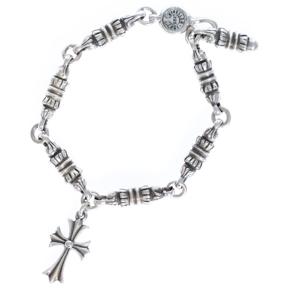 CHROME HEARTS(クロムハーツ) BARREL バレルリンク w/タイニーCHクロスチャーム ブレスレット オールド シルバー