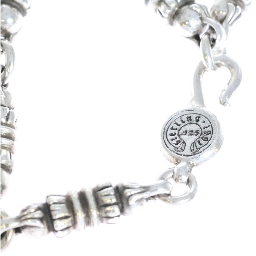 CHROME HEARTS(クロムハーツ) BARREL バレルリンク w/タイニーCHクロスチャーム ブレスレット オールド シルバー