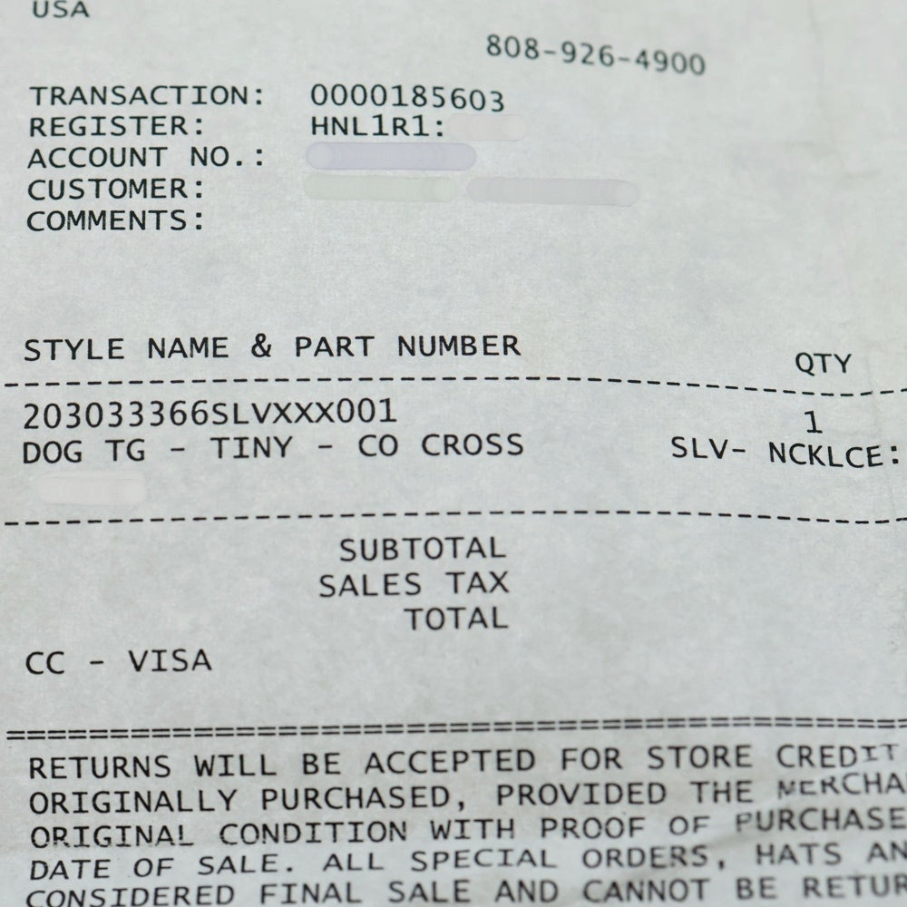 CHROME HEARTS(クロムハーツ) DT TNY CO CRS タイニーカットアウトクロスドッグタグ チャーム ペンダントトップ シルバー BCA252