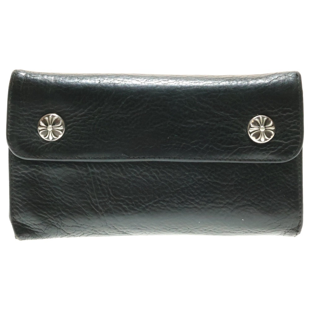 CHROME HEARTS(クロムハーツ) WAVE ウェーブ レザーウォレット 財布 ブラック BCA374