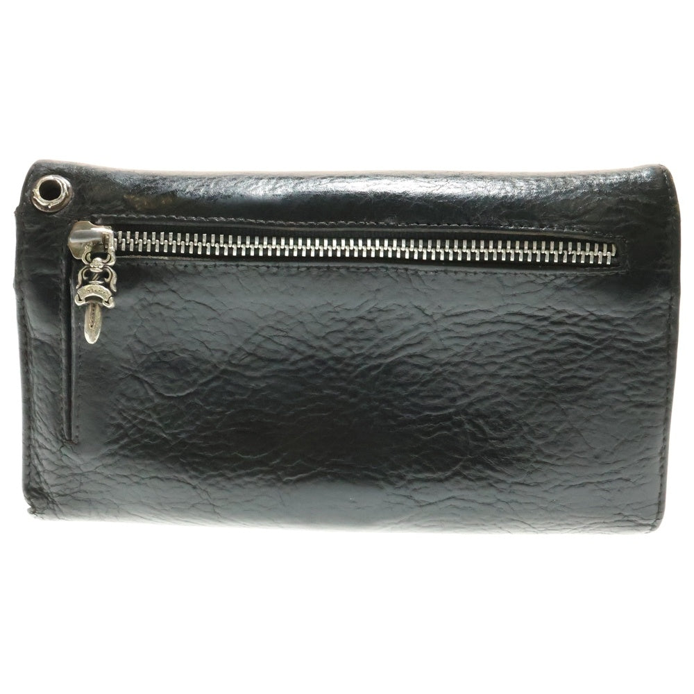 CHROME HEARTS(クロムハーツ) WAVE ウェーブ レザーウォレット 財布 ブラック BCA374
