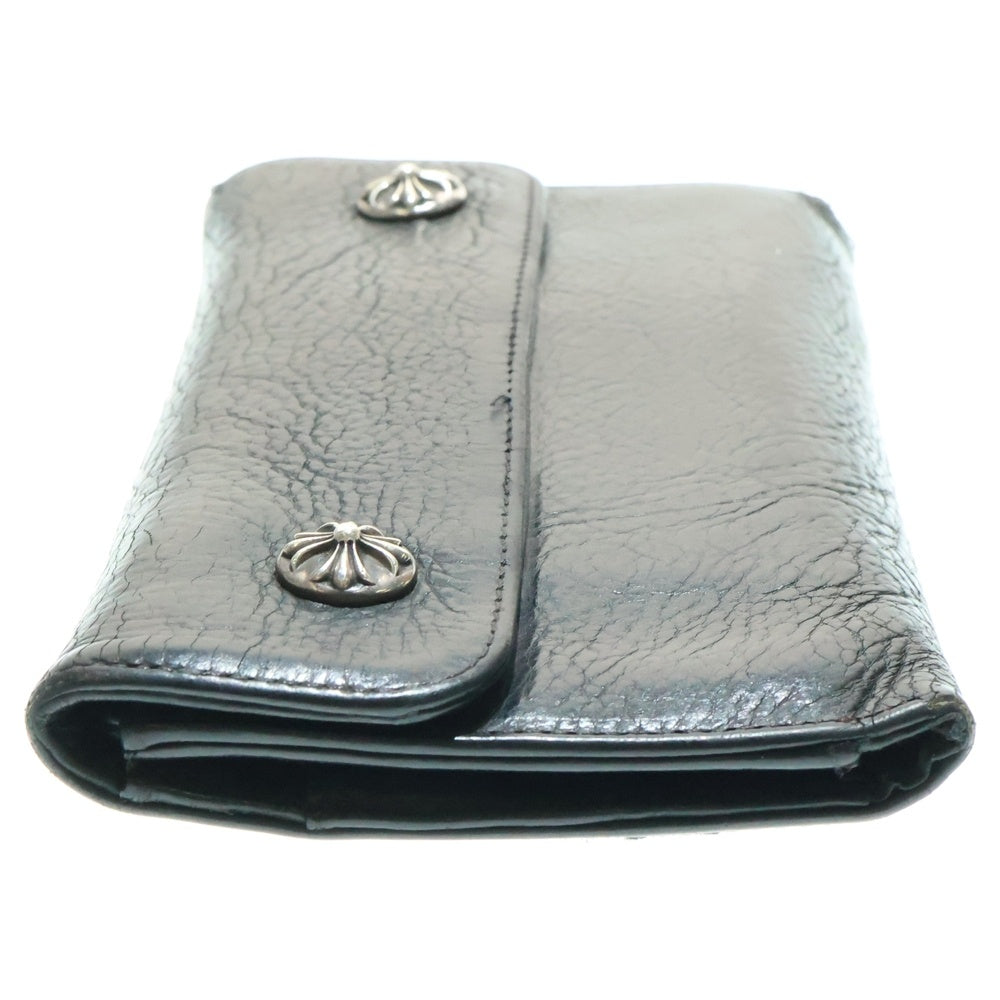 CHROME HEARTS(クロムハーツ) WAVE ウェーブ レザーウォレット 財布 ブラック BCA374
