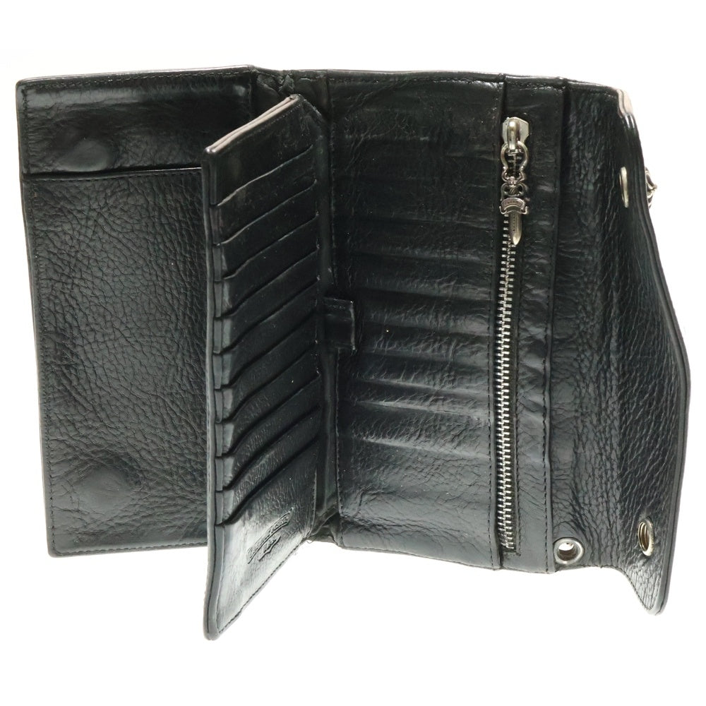CHROME HEARTS(クロムハーツ) WAVE ウェーブ レザーウォレット 財布 ブラック BCA374