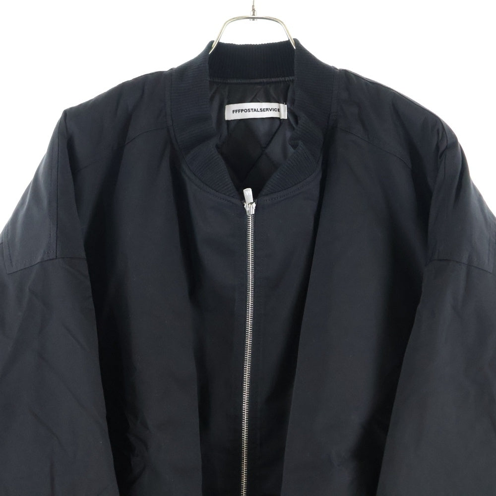 FFFPOSTALSERVICE(トリプルエフポスタルサービス) 24AW TEAM MA-1 BOMBER チームエンボスドボンバージャケット FFFPS036FW24 ブラック