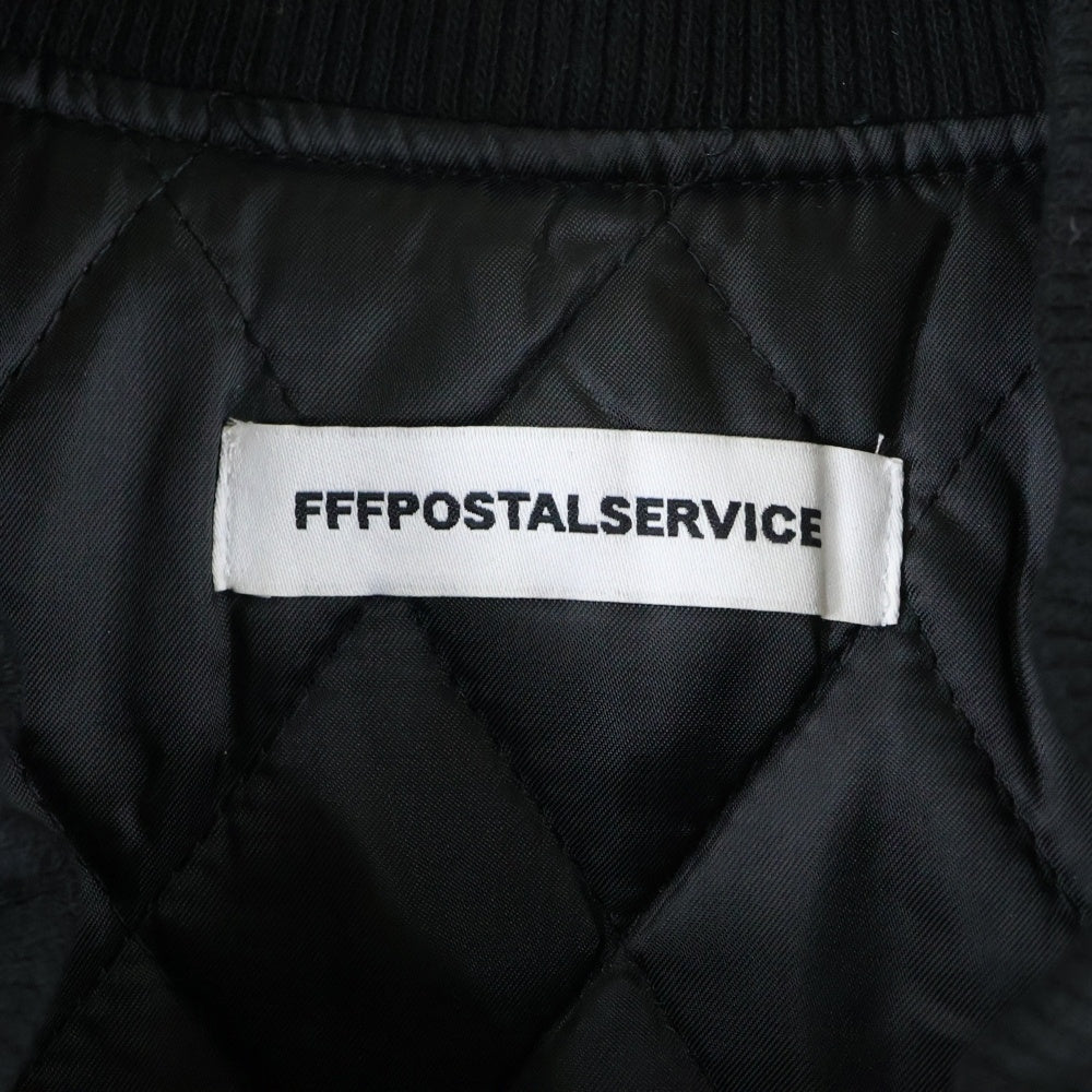 FFFPOSTALSERVICE(トリプルエフポスタルサービス) 24AW TEAM MA-1 BOMBER チームエンボスドボンバージャケット FFFPS036FW24 ブラック