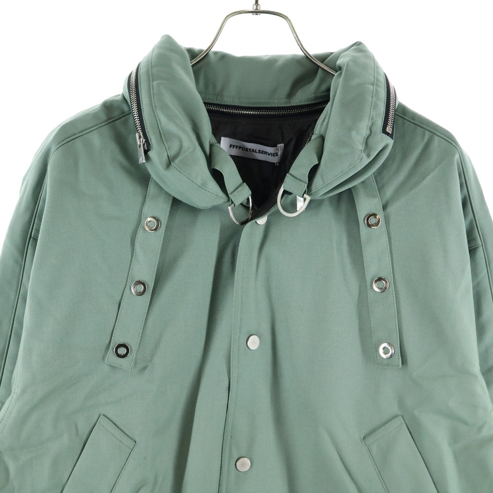 FFFPOSTALSERVICE(トリプルエフポスタルサービス) 25SS REIA HOODED PARACHUTE JACKET フーデッドパラシュートジャケット FFFPSSS2509 グリーン
