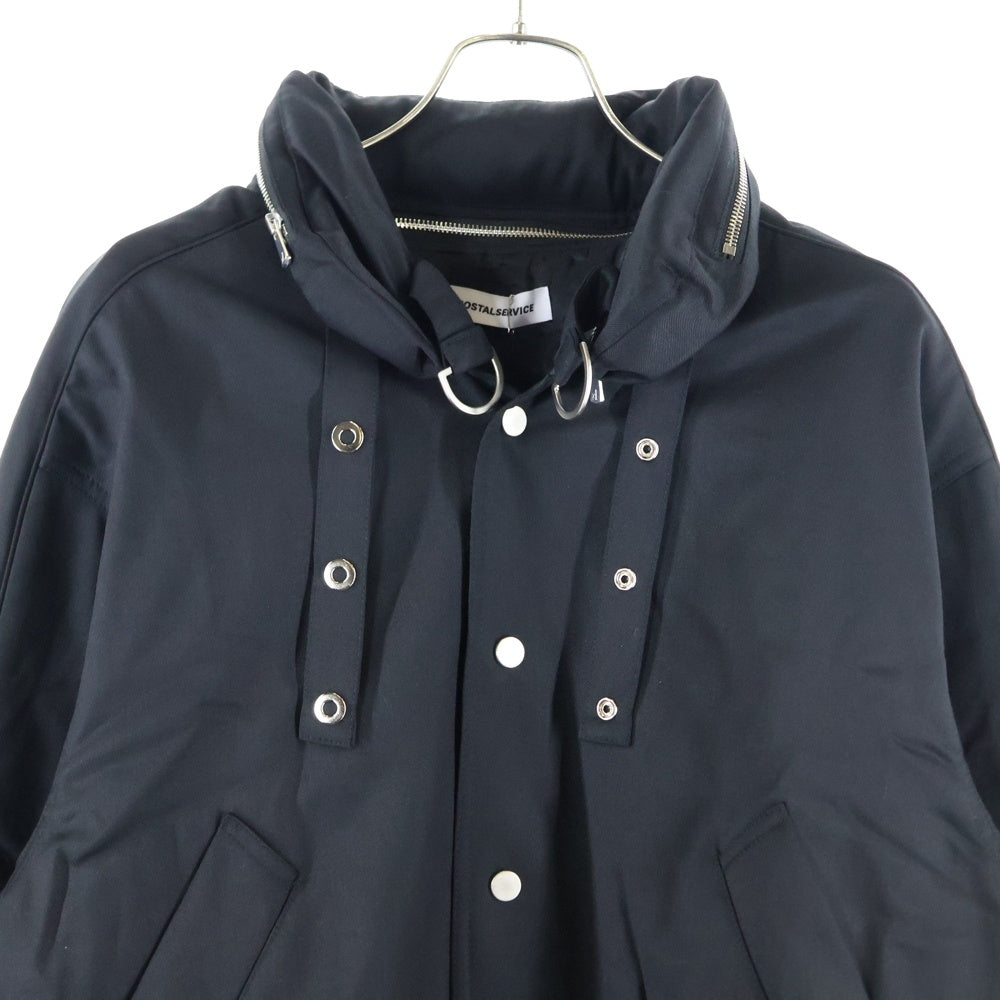 FFFPOSTALSERVICE(トリプルエフポスタルサービス) 25SS REIA HOODED PARACHUTE JACKET フーデッドパラシュートジャケット FFFPSSS2508 ブラック