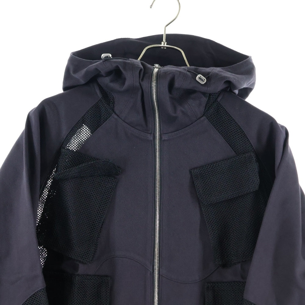 FFFPOSTALSERVICE(トリプルエフポスタルサービス) 25SS AIRE MULTI MESH POCKET JACKET マルチポケットメッシュミリタリージャケット FFFPSSS2505 ブラック