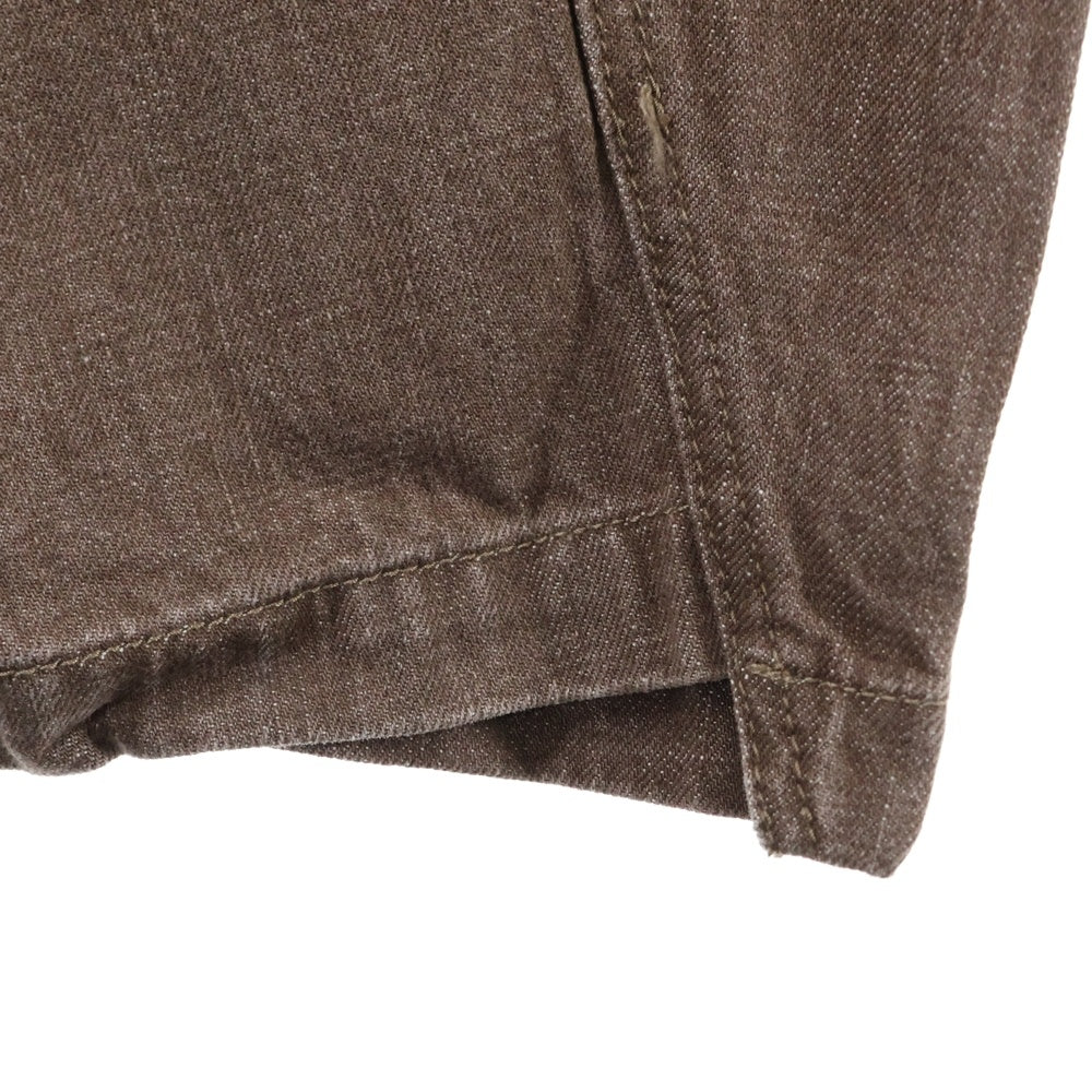 FFFPOSTALSERVICE(トリプルエフポスタルサービス) 25SS WIDE DAMAGED DENIM ダメージ加工デニムワイドパンツ FFFPSSS2527 ブラウン