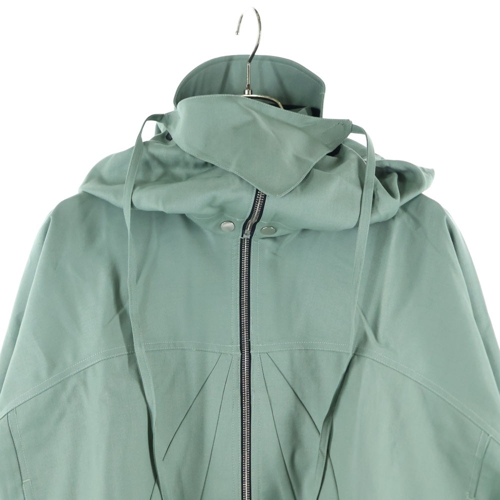FFFPOSTALSERVICE(トリプルエフポスタルサービス) PARACHUTE CROPPED JACKET フェイスマスクフード パラシュートクロップドジャケット グリーン