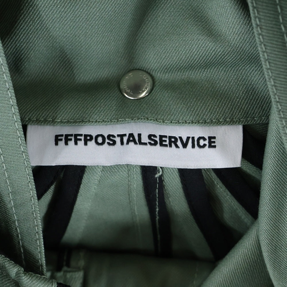 FFFPOSTALSERVICE(トリプルエフポスタルサービス) PARACHUTE CROPPED JACKET フェイスマスクフード パラシュートクロップドジャケット グリーン