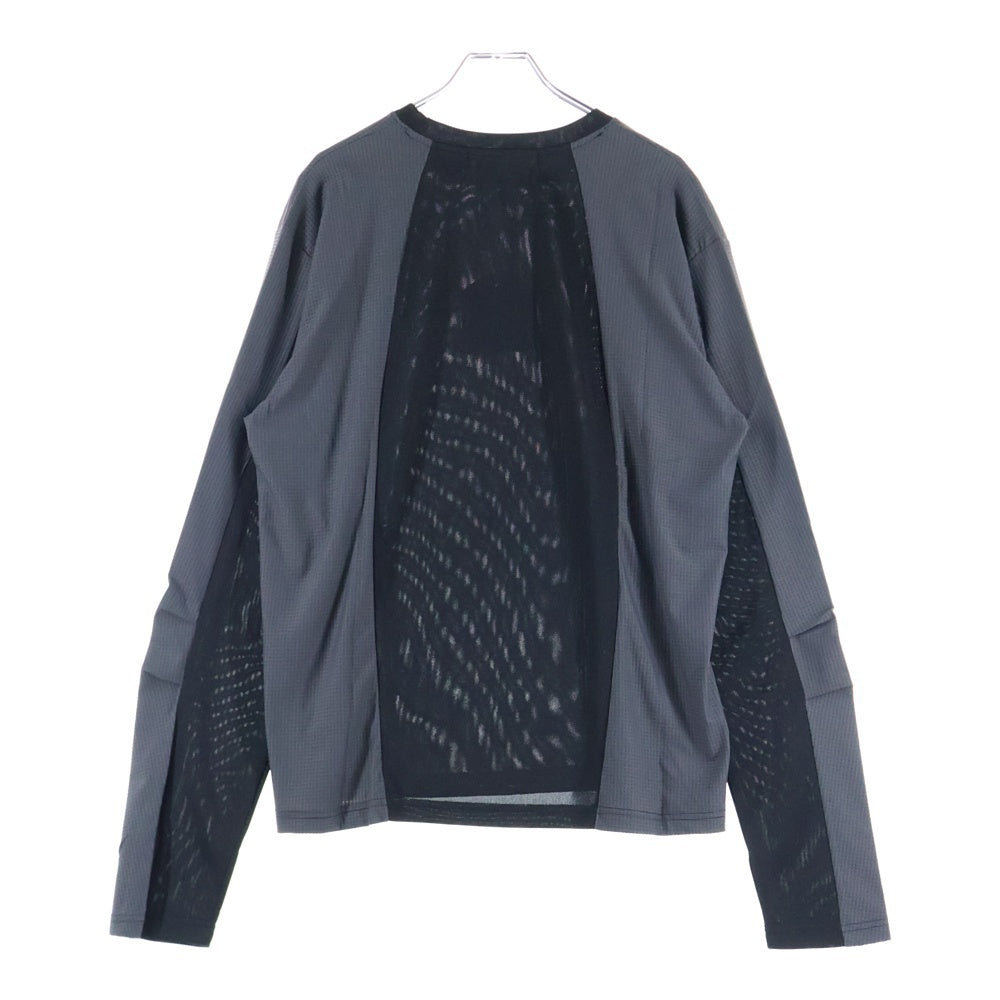FFFPOSTALSERVICE(トリプルエフポスタルサービス) 25SS DIFFRACTION KNIT ディフラクションニット切替長袖Tシャツ FFFPSSS2529 ブラック
