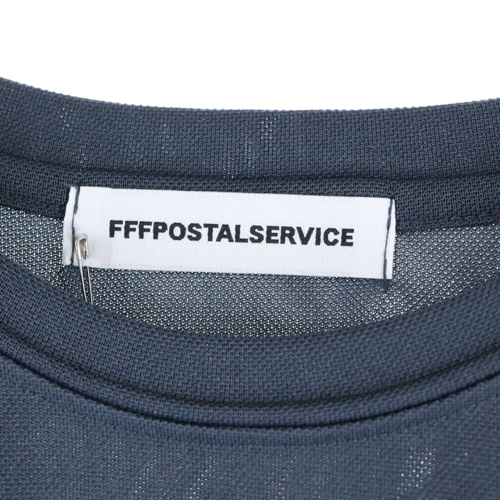 FFFPOSTALSERVICE(トリプルエフポスタルサービス) 25SS DIFFRACTION KNIT ディフラクションニット切替長袖Tシャツ FFFPSSS2531 チャコールグレー