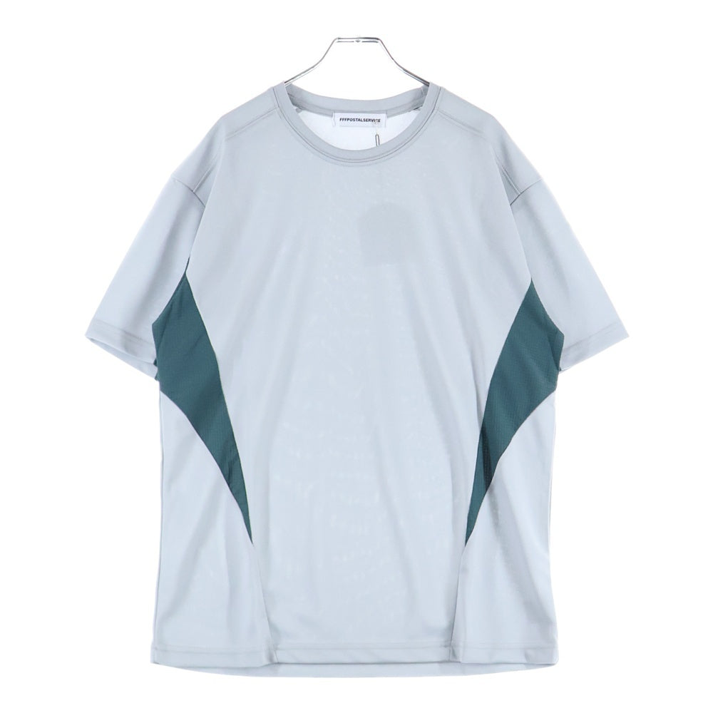 FFFPOSTALSERVICE(トリプルエフポスタルサービス) 25SS DIFFRACTION KNIT ディフラクションニット切替長袖Tシャツ FFFPSSS2530 グレー/グリーン