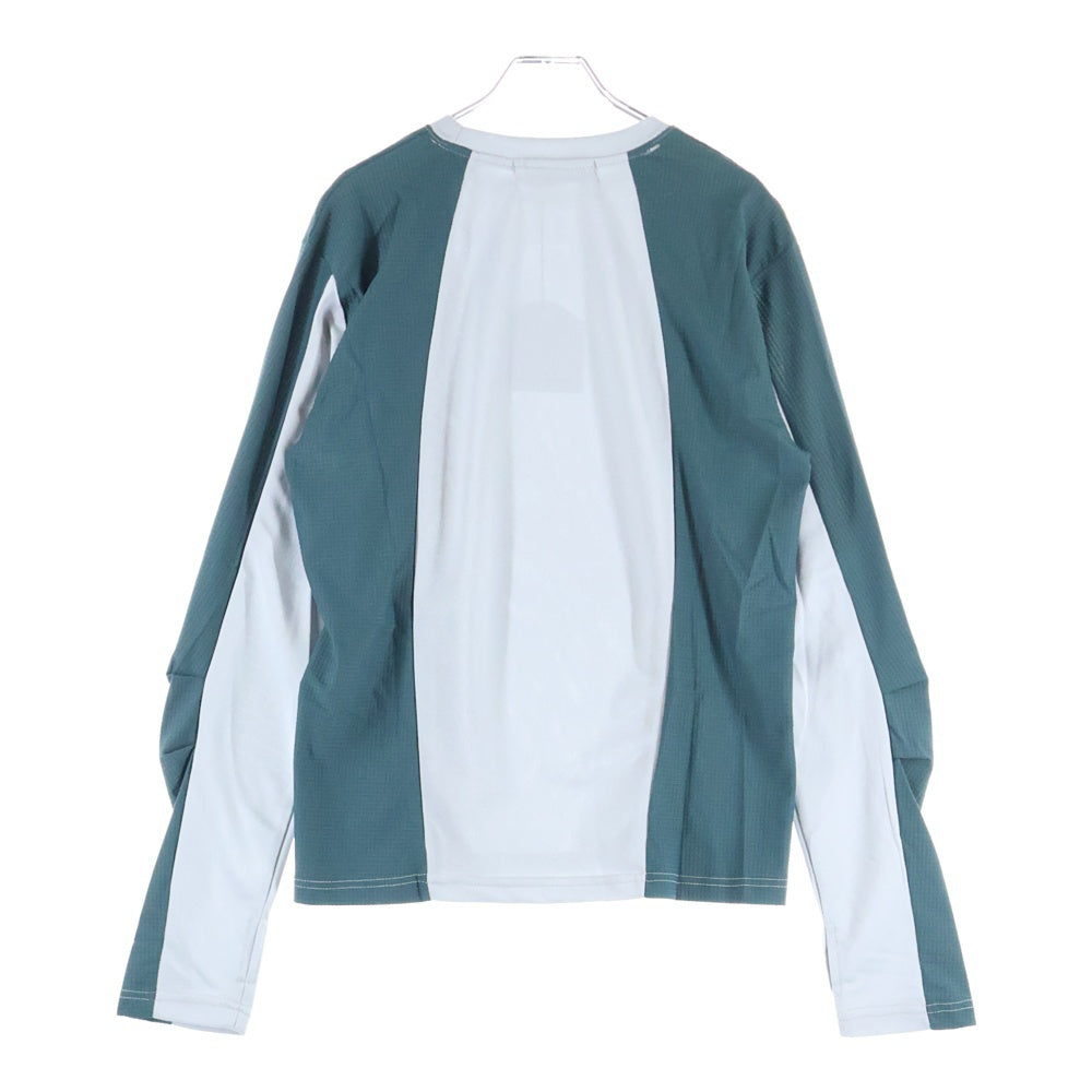 FFFPOSTALSERVICE(トリプルエフポスタルサービス) 25SS DIFFRACTION KNIT ディフラクションニット切替長袖Tシャツ FFFPSSS2530 グレー/グリーン