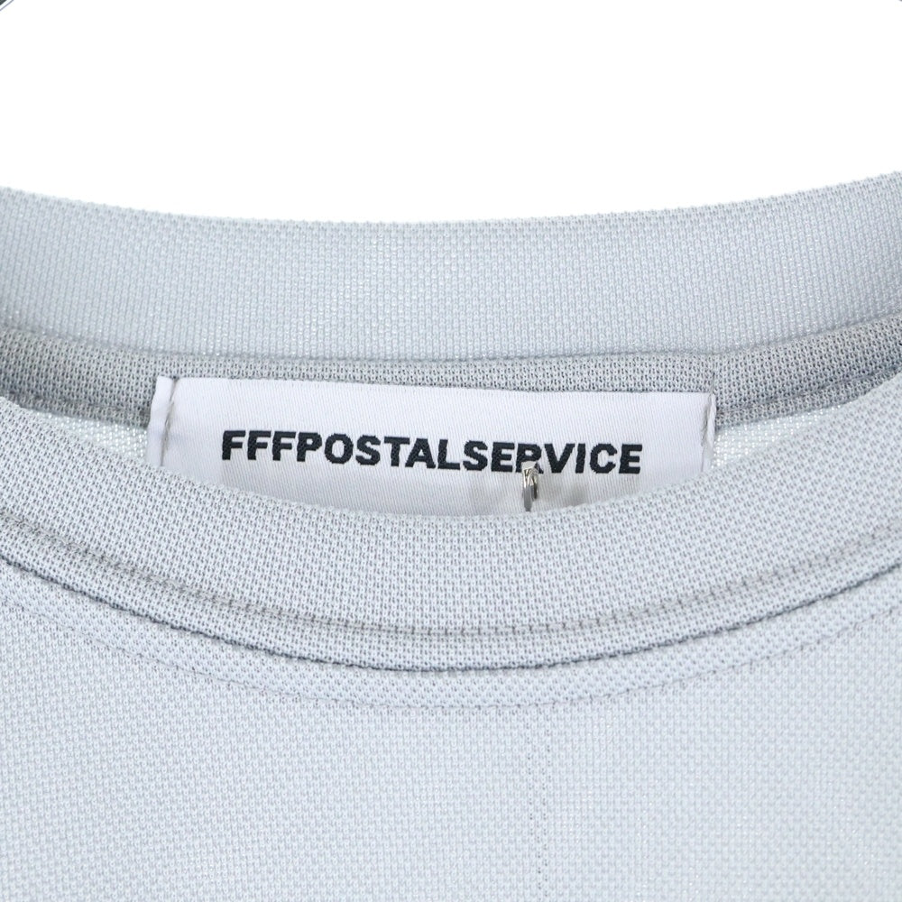 FFFPOSTALSERVICE(トリプルエフポスタルサービス) 25SS DIFFRACTION KNIT ディフラクションニット切替長袖Tシャツ FFFPSSS2530 グレー/グリーン