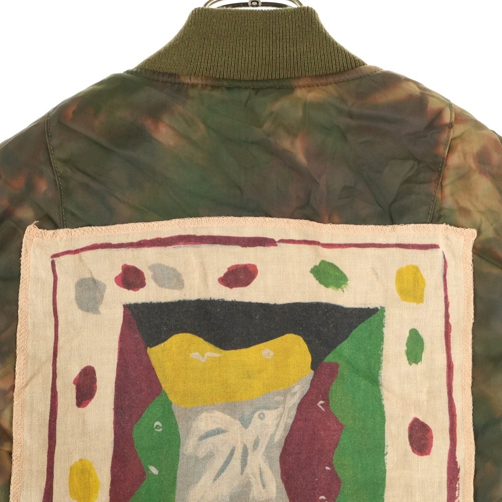 Sasquatchfabrix.(サスクワッチファブリックス) 23AW FLIGHT VEST THE DOVE OF PEACE バックワッペンカモフラフライトベスト 23AW-JKM-005 カーキ