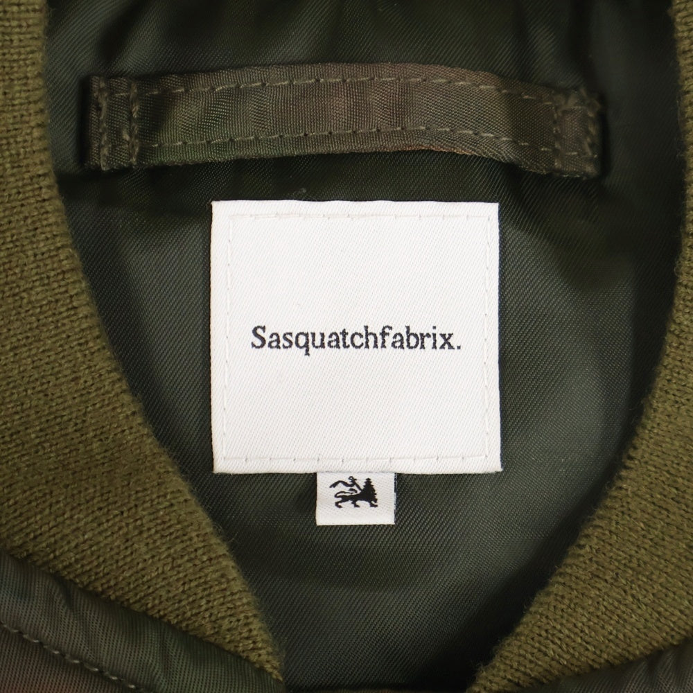 Sasquatchfabrix.(サスクワッチファブリックス) 23AW FLIGHT VEST THE DOVE OF PEACE バックワッペンカモフラフライトベスト 23AW-JKM-005 カーキ