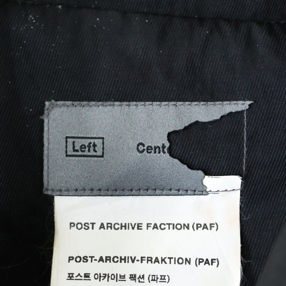 POST ARCHIVE FACTION(ポストアーカイブファクション) 3.0 TECHNICAL JACKET LEFT ステッチデザインテクニカルジャケット ブラック