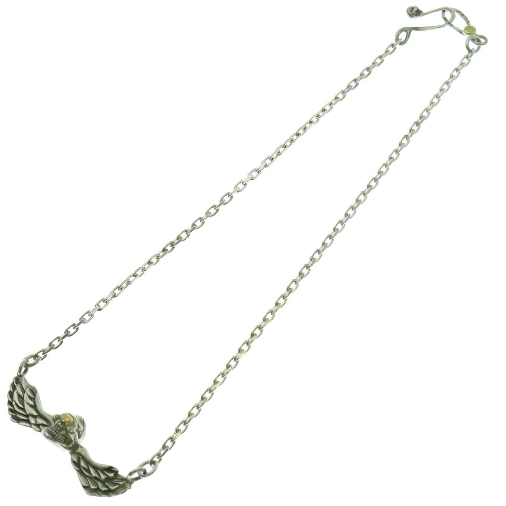 STOP LIGHT(ストップライト) k18 Gold eye Skull Wing K18付 Skull Skull Hook Chain ゴールドアイスカルウイング スカルフックチェーン ネックレスチェーン シルバーゴールド