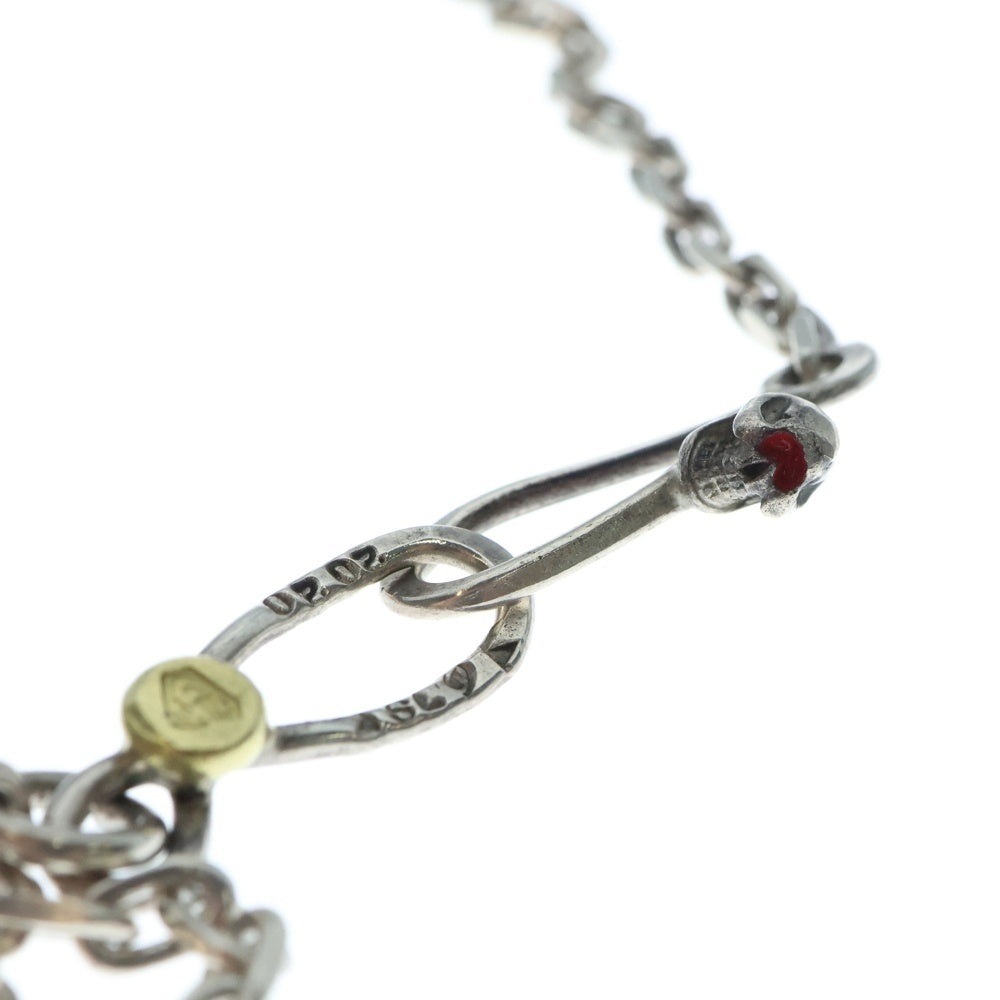 STOP LIGHT(ストップライト) k18 Gold eye Skull Wing K18付 Skull Skull Hook Chain ゴールドアイスカルウイング スカルフックチェーン ネックレスチェーン シルバーゴールド