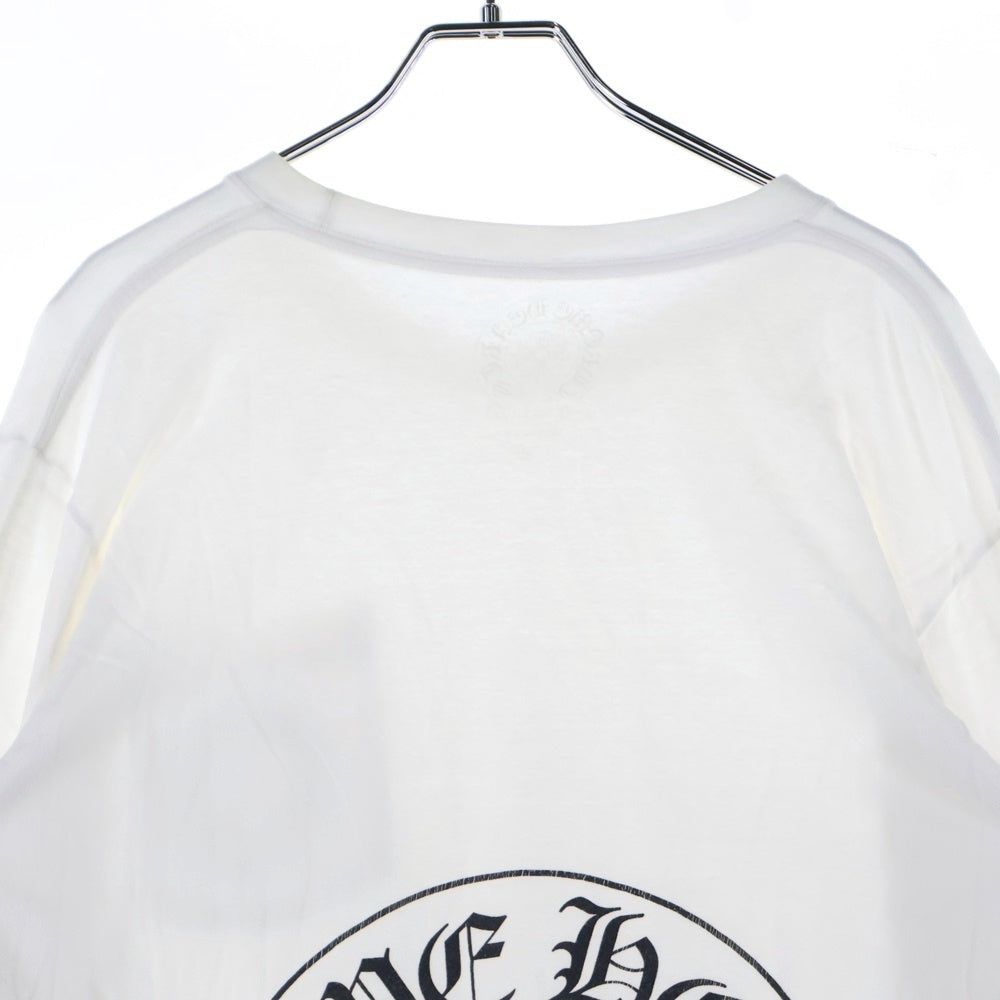 CHROME HEARTS(クロムハーツ) Horseshoe Arm Floral L/S Tee バックホースシュー アームフローラル 長袖Tシャツ ホワイト