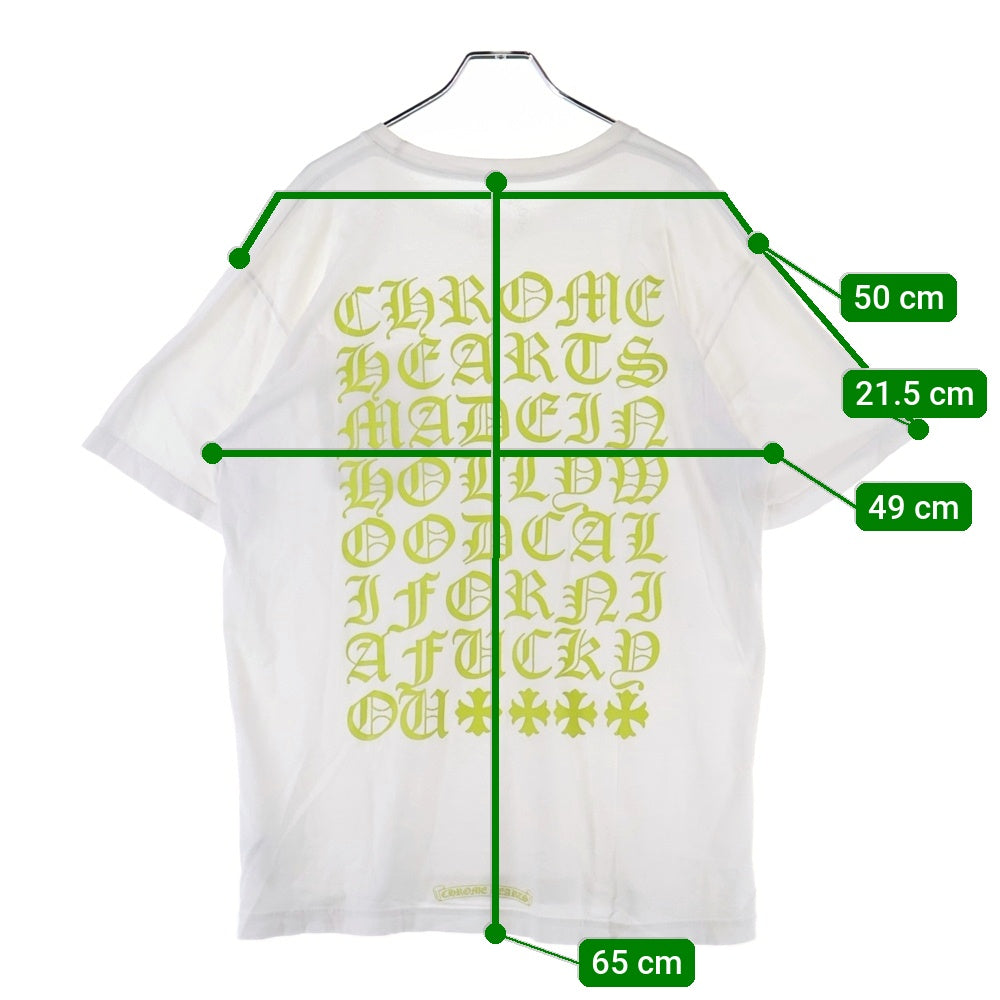 CHROME HEARTS(クロムハーツ) CH バック英字ロゴプリント 半袖Tシャツ ホワイト