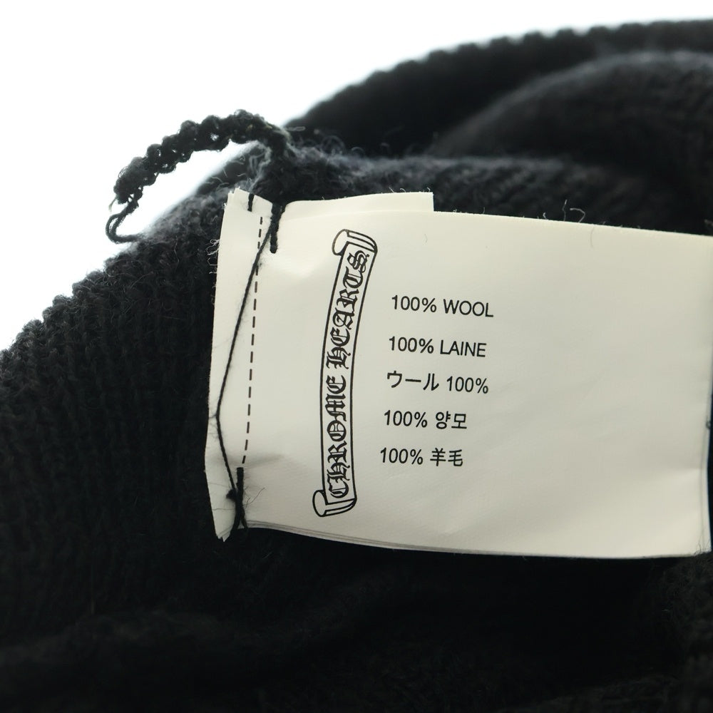 CHROME HEARTS(クロムハーツ) WATCH CAP ワッチキャップ CHロゴ刺繍ビーニー ニットキャップ 帽子 ブラック/ブラック