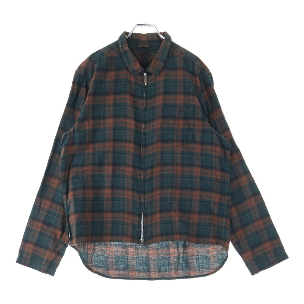 CHROME HEARTS(クロムハーツ) HEYWOOD LS ヘイウッド チェック柄ダブルジップ長袖シャツ レッド/グリーン