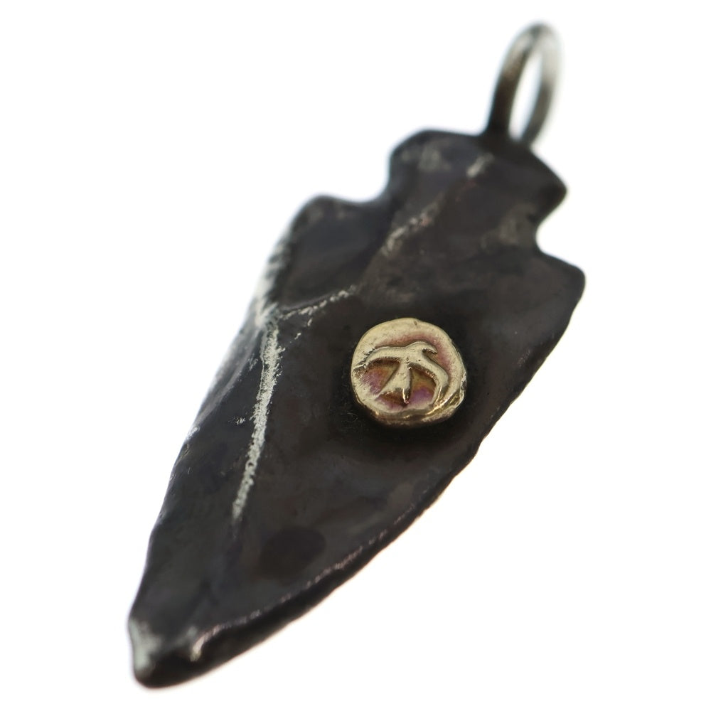 goro's(ゴローズ) 【オールド】メタル付き矢じり中 ペンダントトップ シルバー/ゴールド