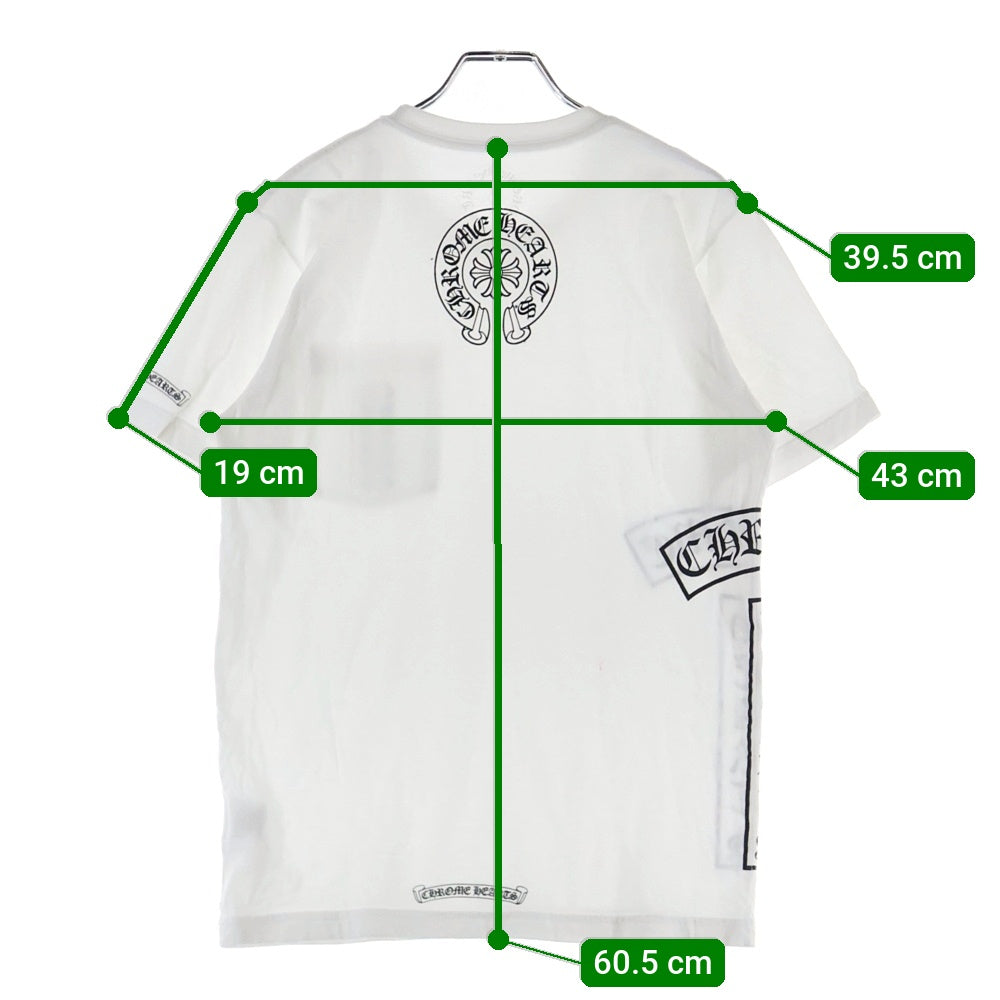 CHROME HEARTS(クロムハーツ) Side Logo Tee サイドロゴ ヴァーティカルロゴTシャツ 半袖Tシャツ ホワイト