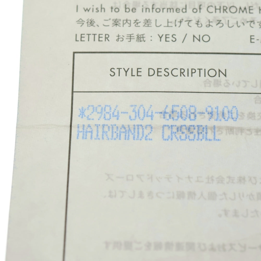 CHROME HEARTS(クロムハーツ) HAIRBAND クロスボール ヘアバンド ヘアゴムコンチョ シルバー BCA151