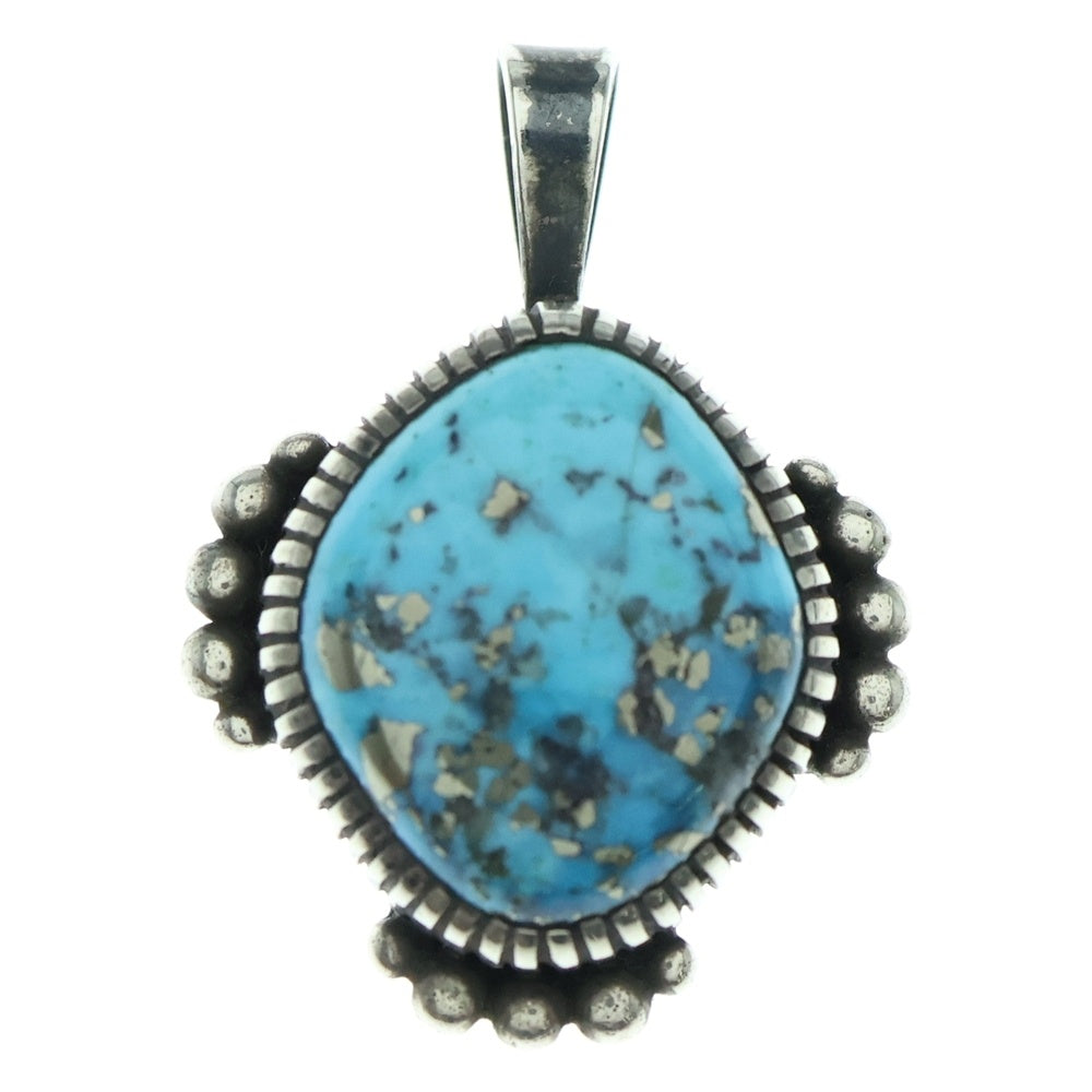 INDIAN JEWELRY(インディアンジュエリー) ナバホ族Howard・Nelson ハワードネルソン ターコイズペンダントトップ シルバー