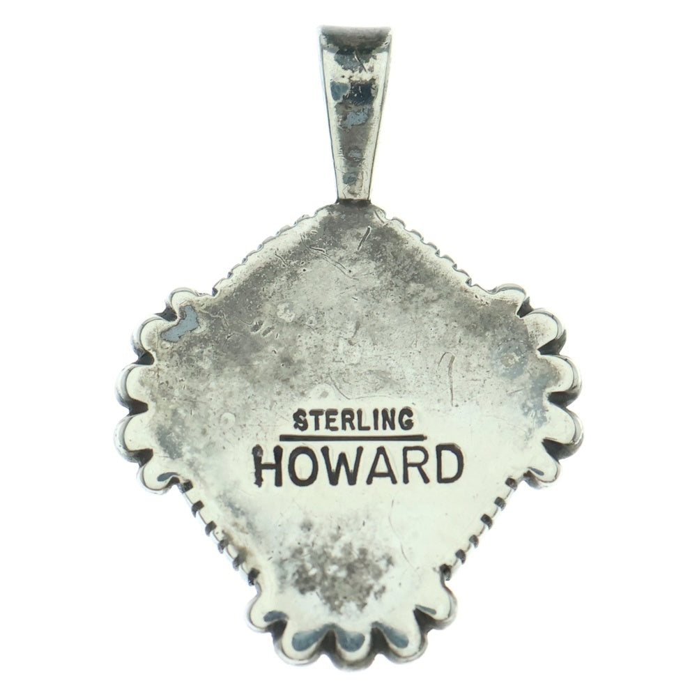 INDIAN JEWELRY(インディアンジュエリー) ナバホ族Howard・Nelson ハワードネルソン ターコイズペンダントトップ シルバー