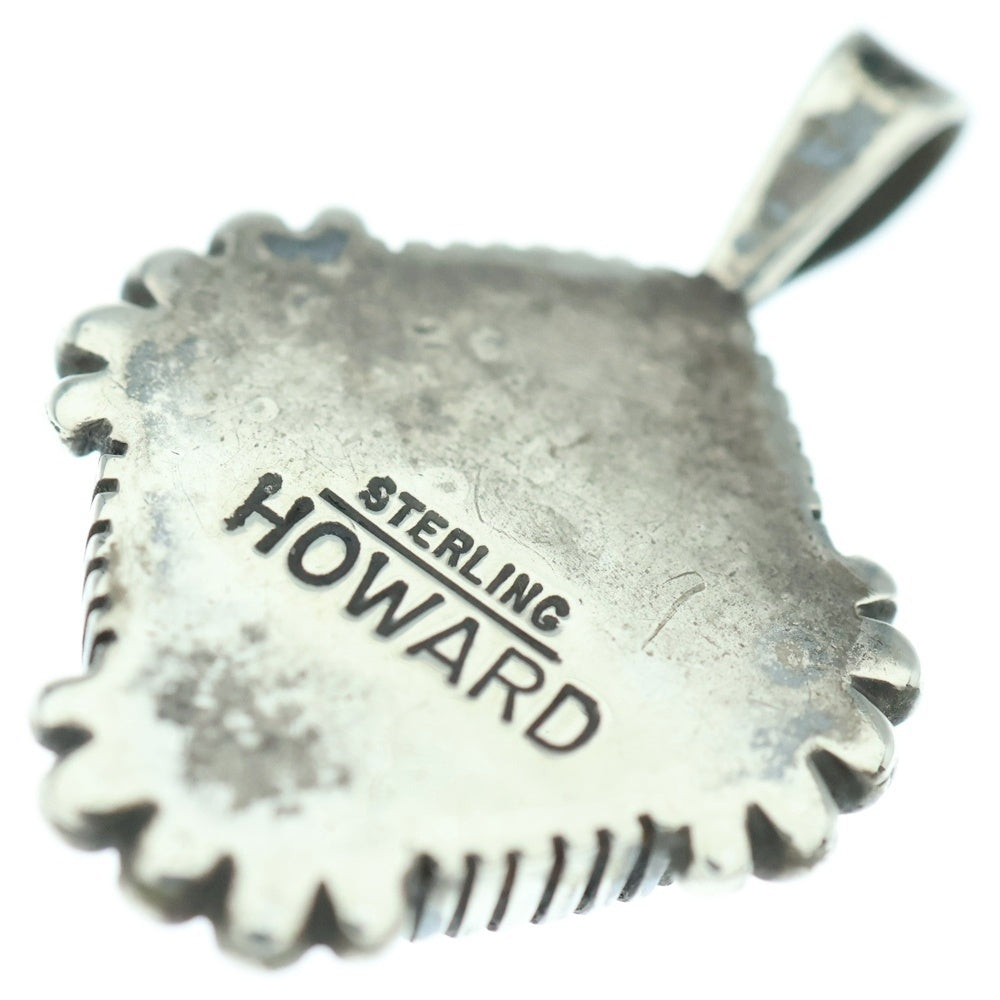 INDIAN JEWELRY(インディアンジュエリー) ナバホ族Howard・Nelson ハワードネルソン ターコイズペンダントトップ シルバー