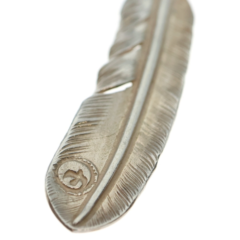 goro's(ゴローズ) 【現行】メタル付き特大フェザー 左向き ペンダントトップ シルバー/ゴールド