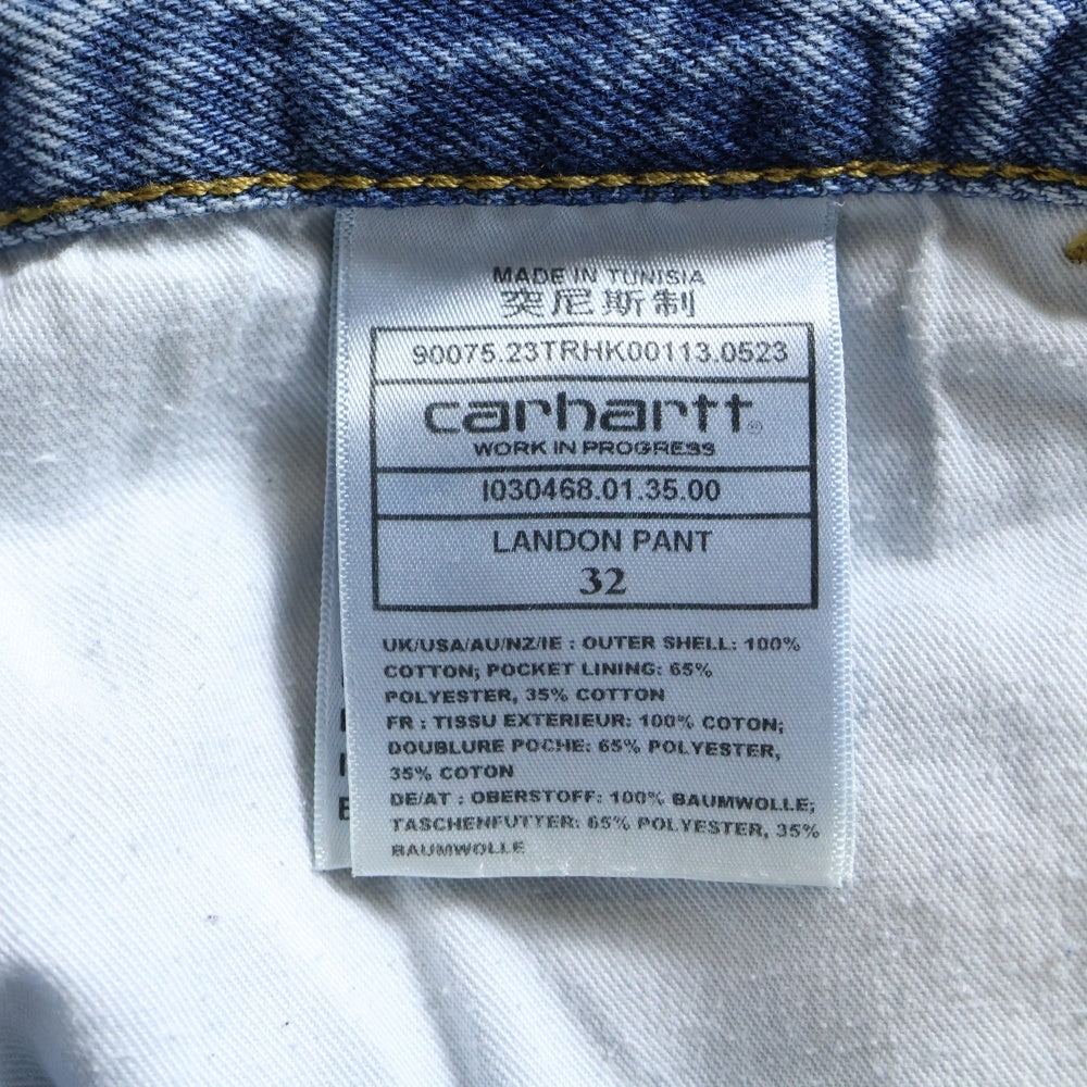 Carhartt WIP(カーハート ダブリューアイピー) LANDON PANT ランドンワイドデニムパンツ ブルー