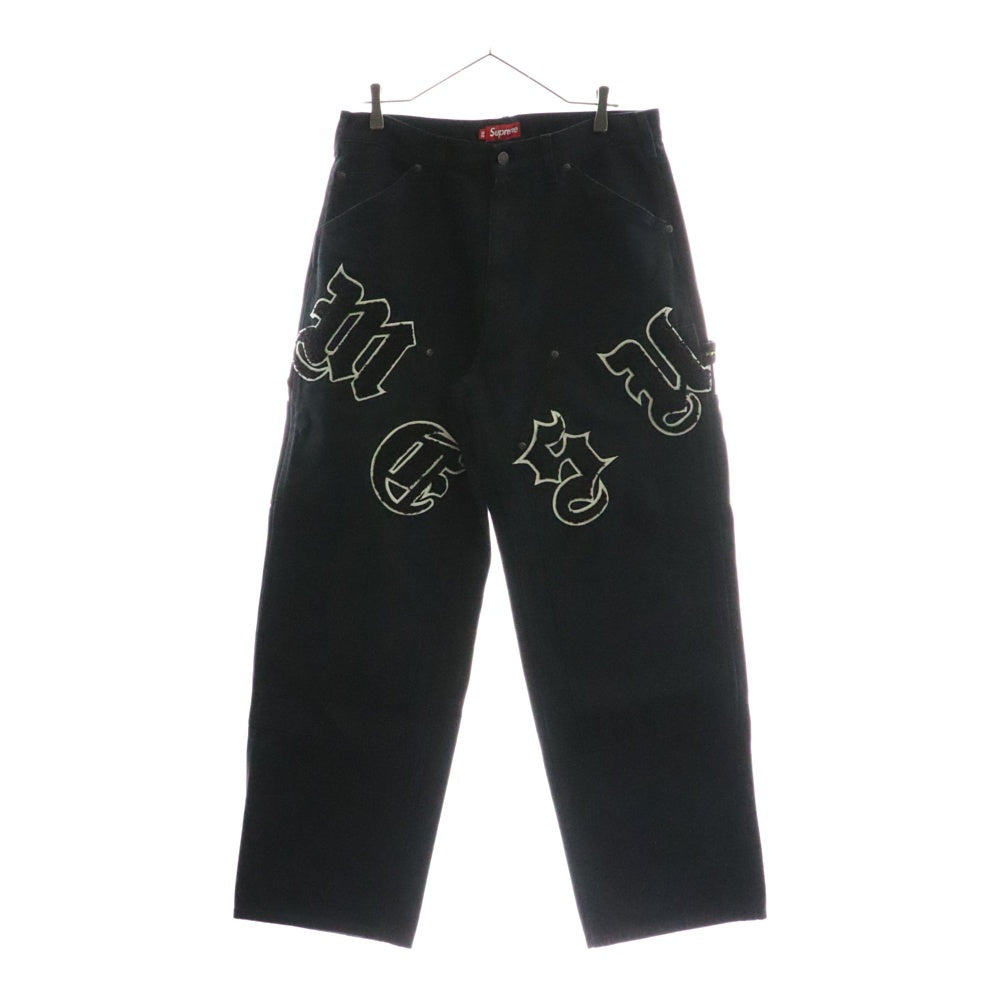 SUPREME(シュプリーム) 25SS Old English Canvas Double Knee Painter Pant オールドイングリッシュ キャンバスダブルニーペインターパンツ ブラック