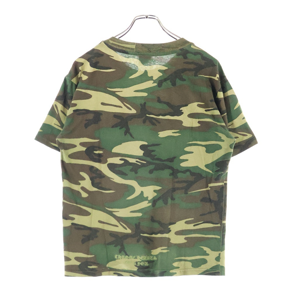 CHROME HEARTS(クロムハーツ) OLD オールド クロス刺繍ロゴ カモフラ 迷彩柄半袖Tシャツ カットソー カーキ