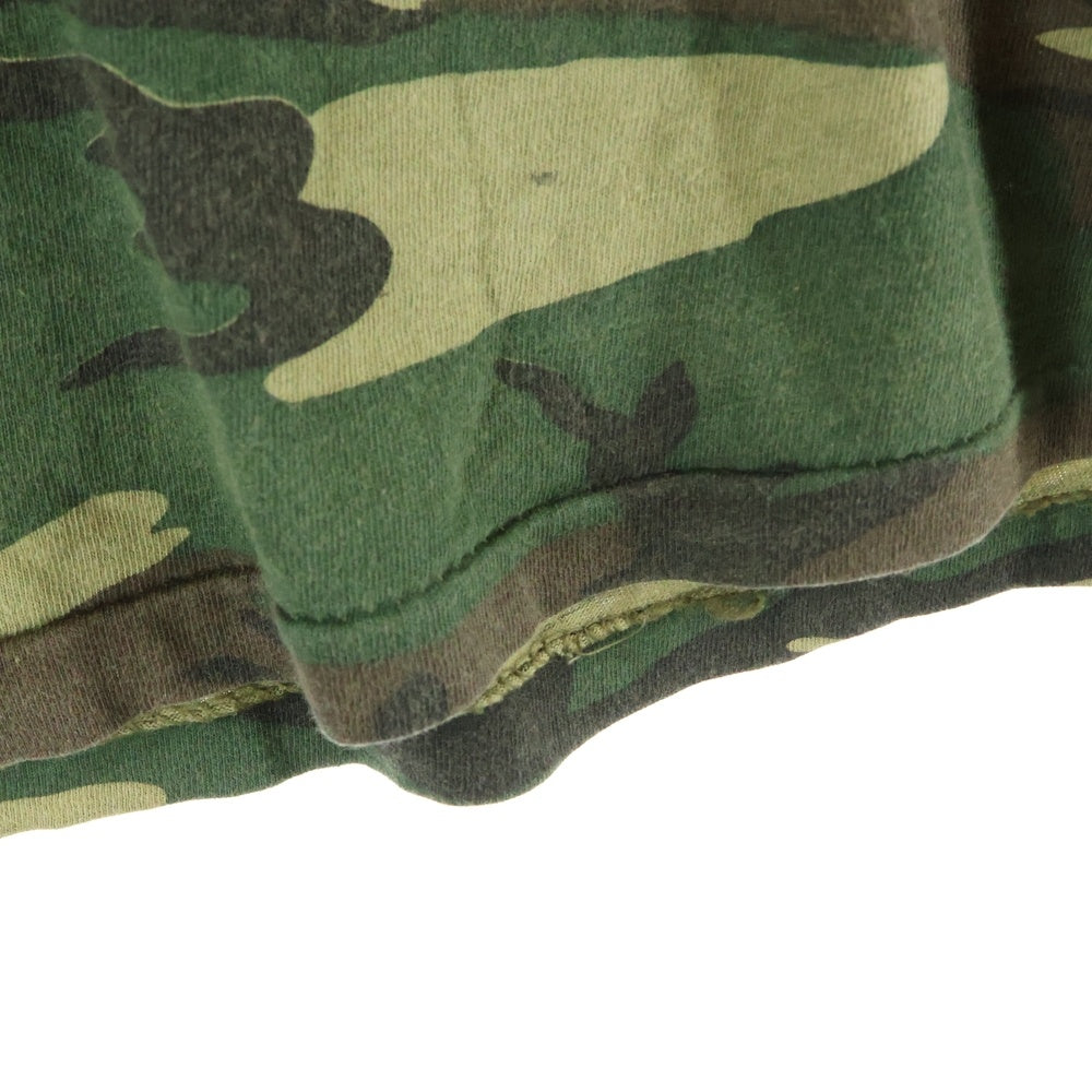 CHROME HEARTS(クロムハーツ) OLD オールド クロス刺繍ロゴ カモフラ 迷彩柄半袖Tシャツ カットソー カーキ