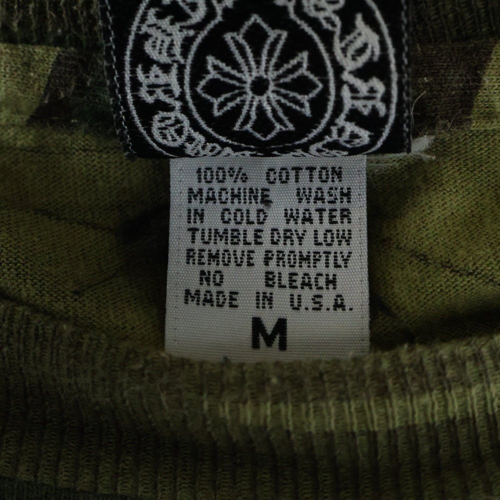 CHROME HEARTS(クロムハーツ) OLD オールド クロス刺繍ロゴ カモフラ 迷彩柄半袖Tシャツ カットソー カーキ