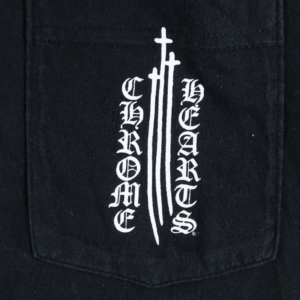 CHROME HEARTS(クロムハーツ) RS3 リチャードスタークスリークロス プリント半袖Tシャツ カットソー ブラック