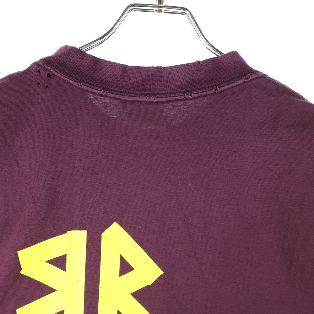 BALENCIAGA(バレンシアガ) 23SS TAPE TYPE MEDIUM FIT T-SHIRT テープタイプロゴ半袖Tシャツ カットソー 739784 TOVA9 ダークレッド