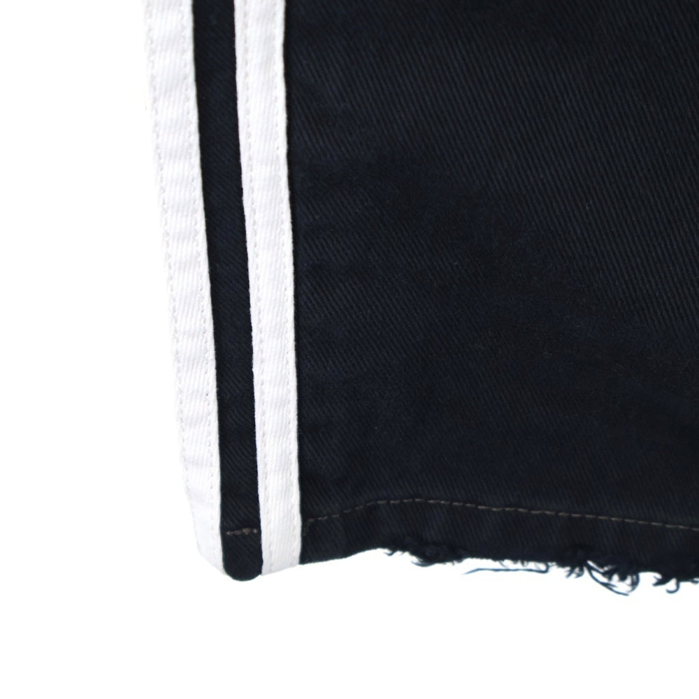 BALENCIAGA(バレンシアガ) 23SS×ADIDAS LARGE BAGGY PANTS アディダス サイドラインラージバギーデニムパンツ 724778 TNW54 ブラック