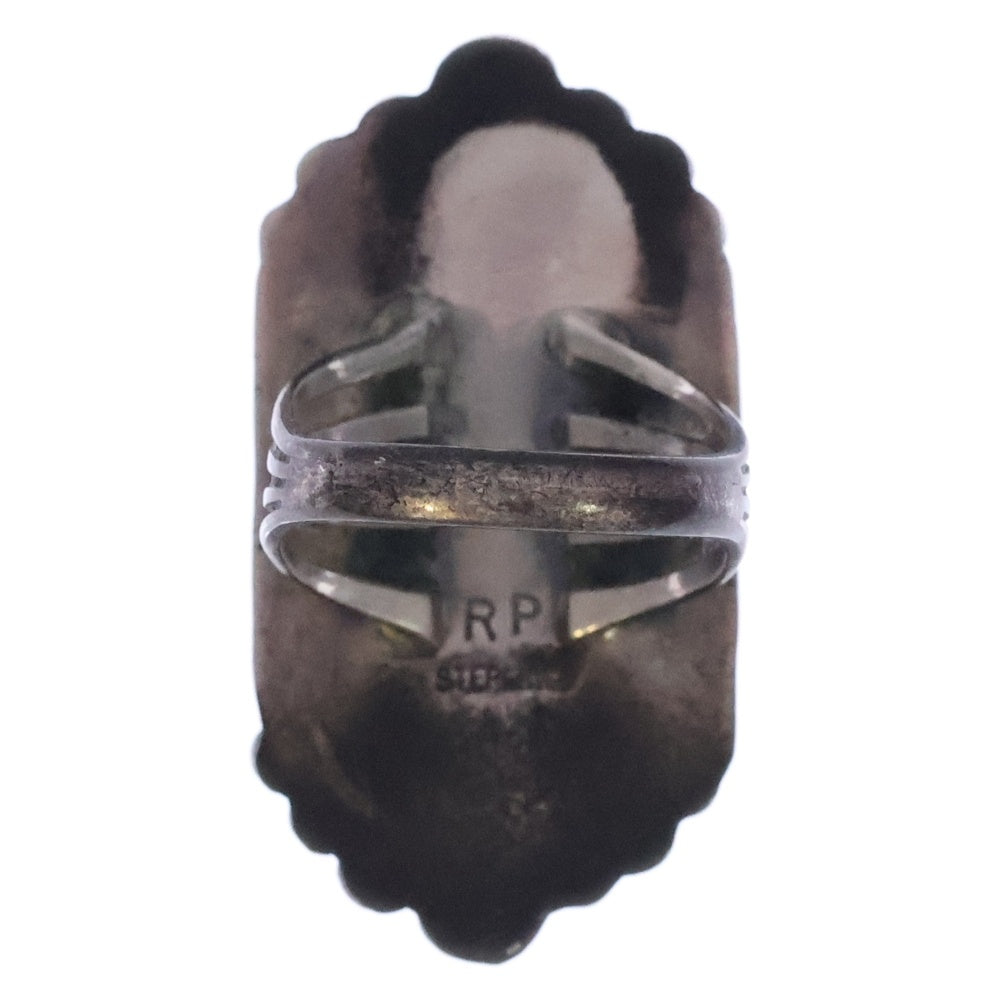 INDIAN JEWELRY(インディアンジュエリー) ナバホ族 R.P作 ターコイズ付きリング シルバー