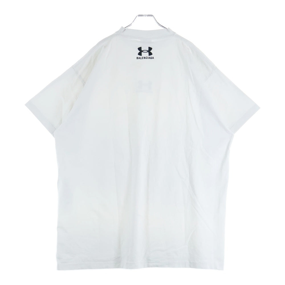 BALENCIAGA(バレンシアガ) 25SS×Under Armour Oversized T-Shirt アンダーアーマー オーバーサイズロゴ半袖Tシャツ 787349 TRVB7 ホワイト