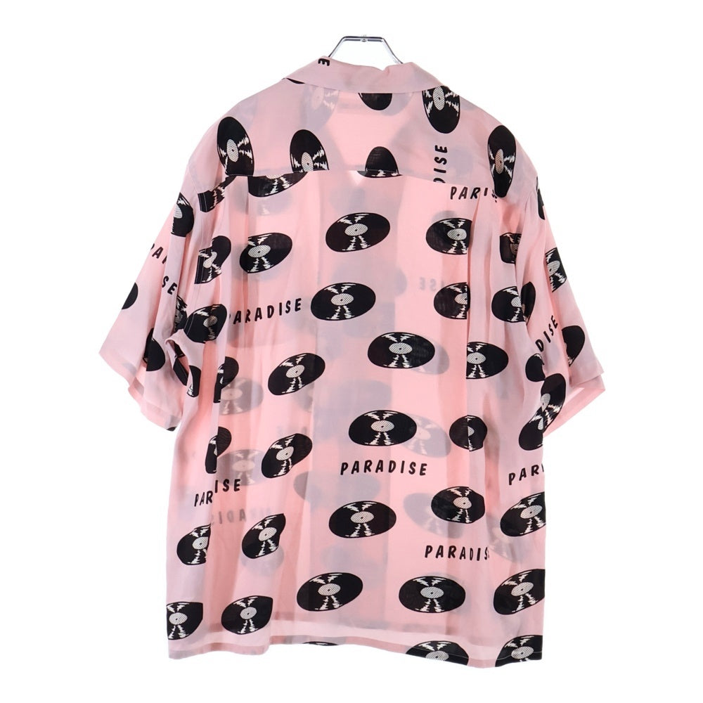 WACKO MARIA(ワコマリア) 24SS RECORDS HAWAIIAN SHIRT ハワイアン レコード柄アロハ半袖シャツ 24SS-WMS-HI04 ピンク