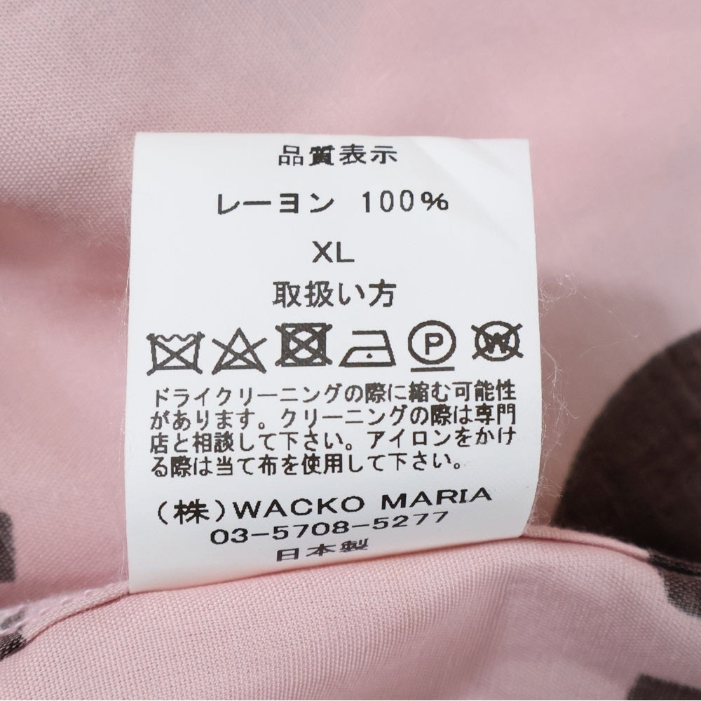 WACKO MARIA(ワコマリア) 24SS RECORDS HAWAIIAN SHIRT ハワイアン レコード柄アロハ半袖シャツ 24SS-WMS-HI04 ピンク